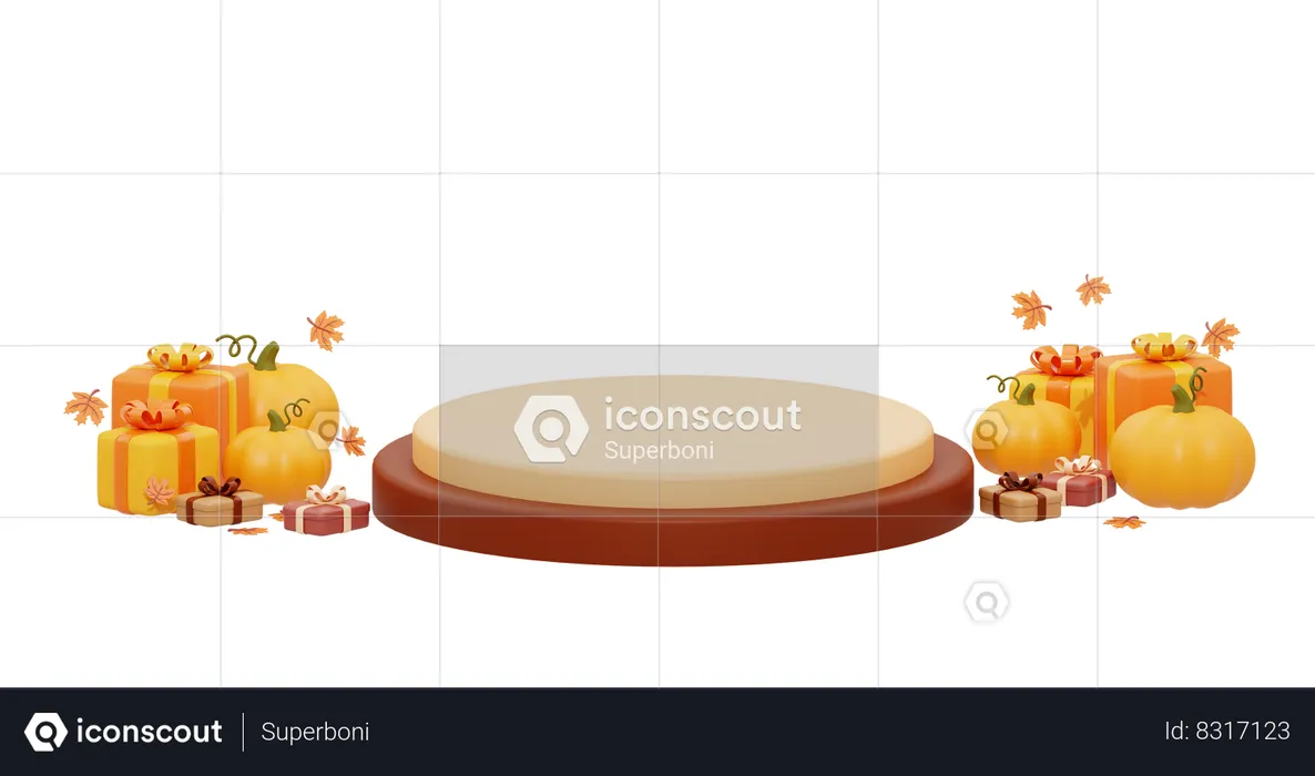 Autumn Podium  3D Icon