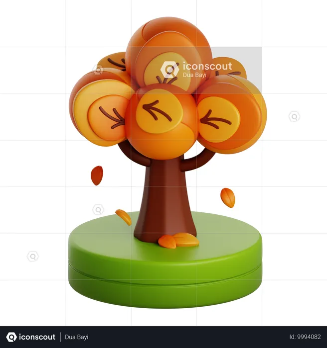 AUTUMN TREE  3D Icon