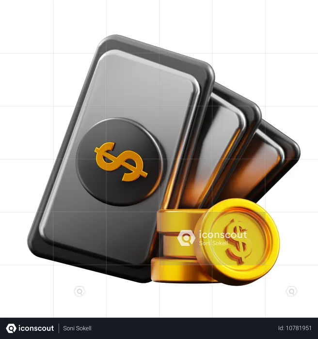 Available Cash  3D Icon