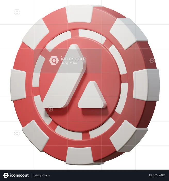 Avalanche (AVAX) Chip  3D Icon