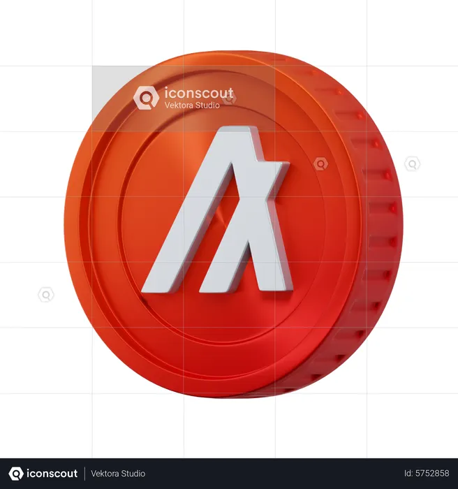 Avalanche Coin  3D Icon