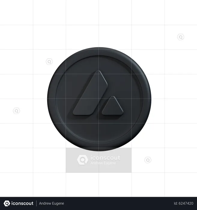 Pièce crypto d'avalanche  3D Icon