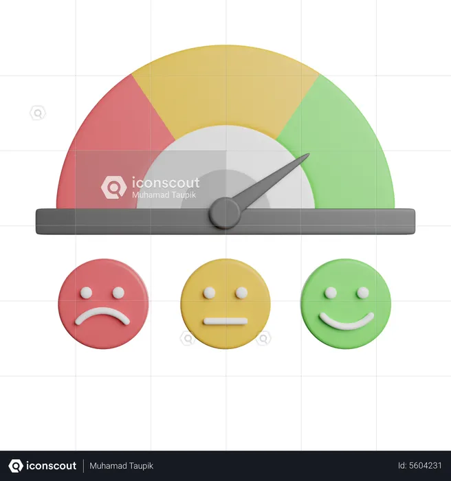 Revisão da escala de satisfação  3D Icon