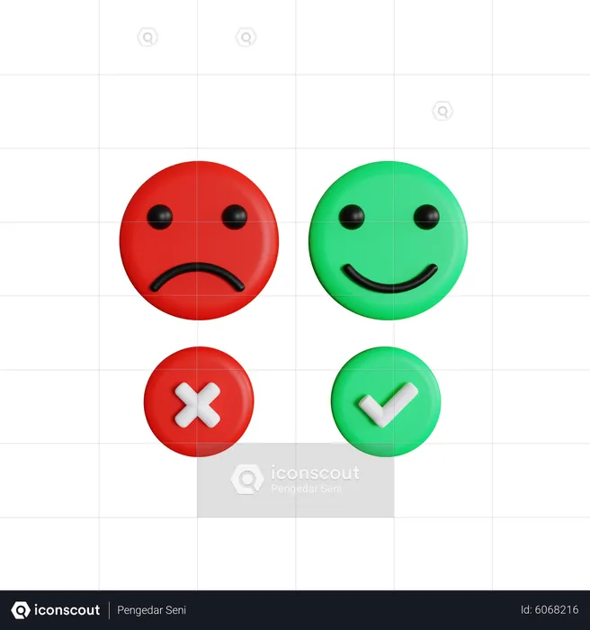 Cara de feedback de avaliação  3D Icon