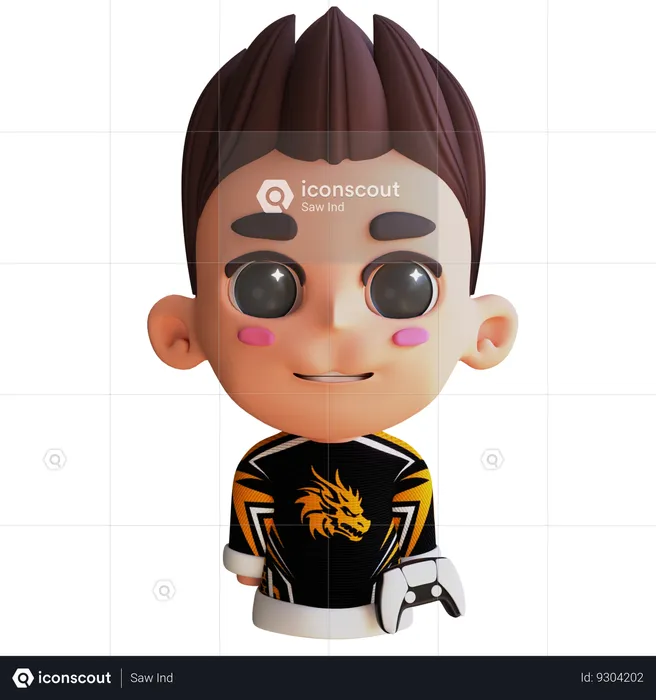 Avatar E Sport Player  3D Icon