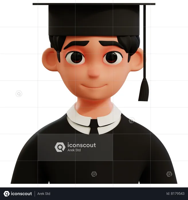 Avatar de estudiante de posgrado  3D Icon