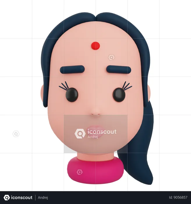 Avatar féminin  3D Icon