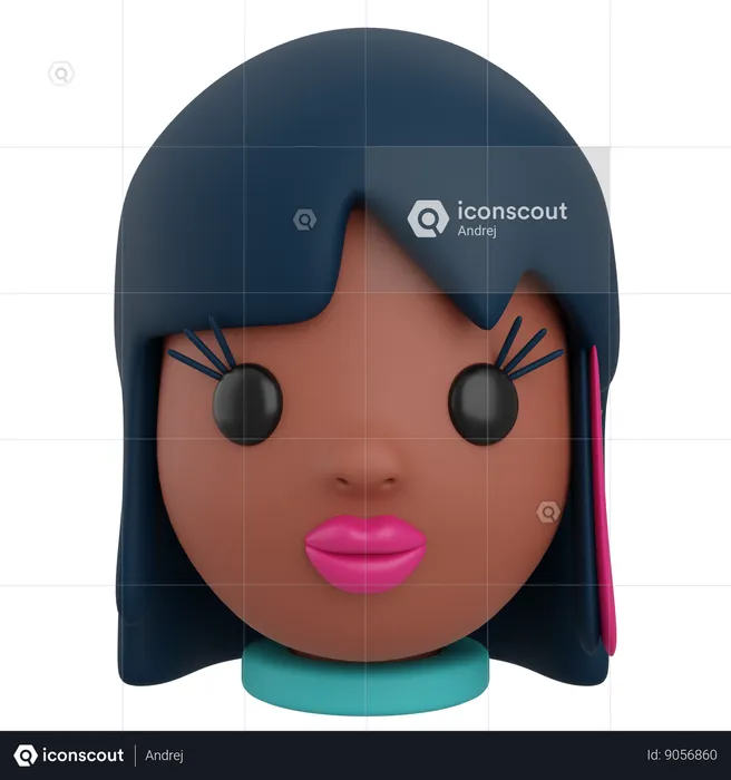 Avatar féminin  3D Icon