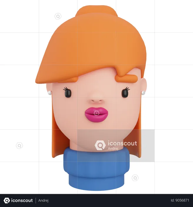 Avatar féminin  3D Icon