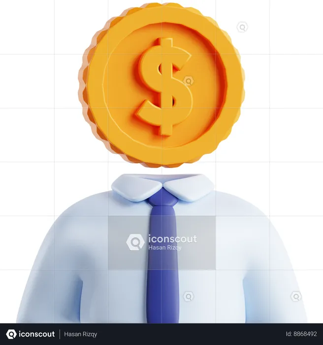Avatar Head Money  3D Icon