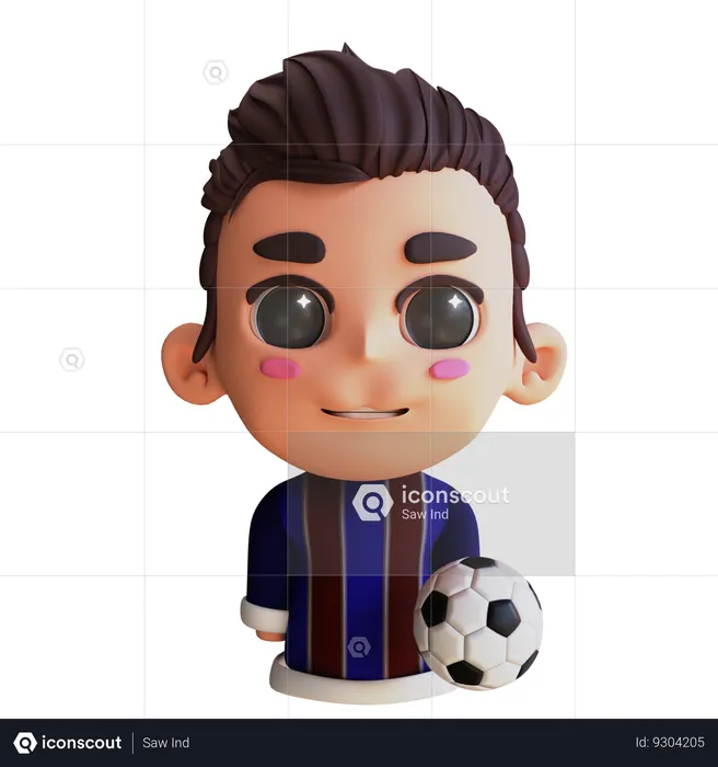 Avatar futbolista  3D Icon