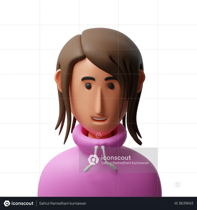 Avatar de mujer joven  3D Icon