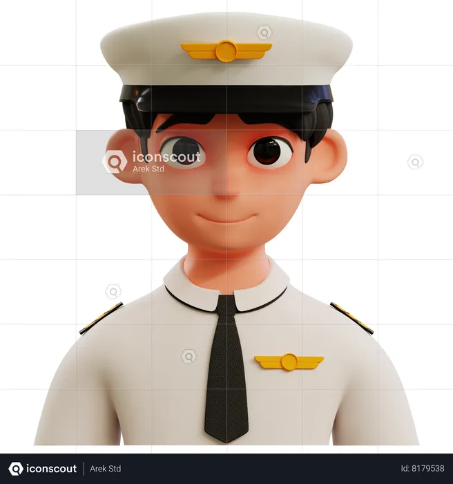 Avatar piloto  3D Icon