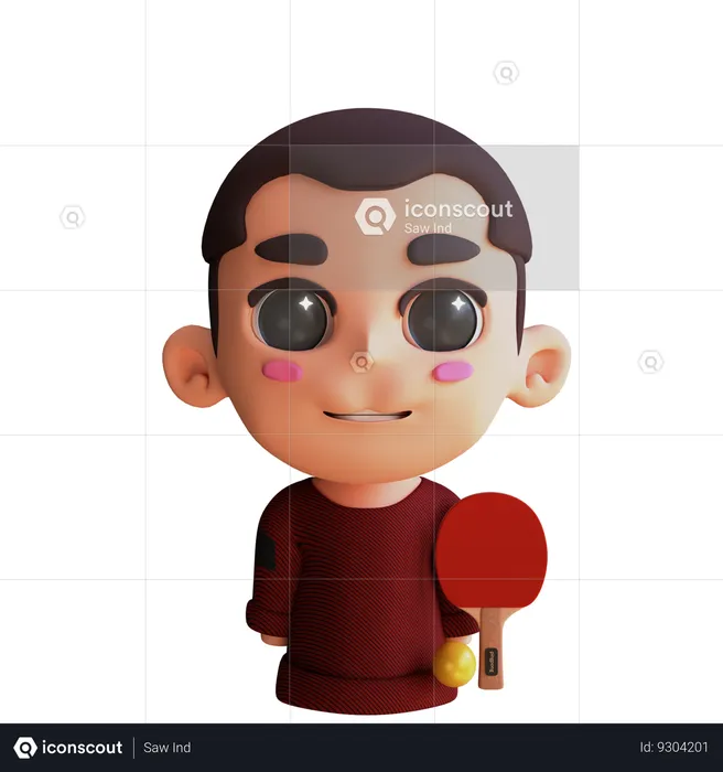 Avatar Pingpong Player  3D Icon