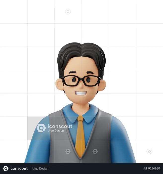 Avatar de profesor  3D Icon