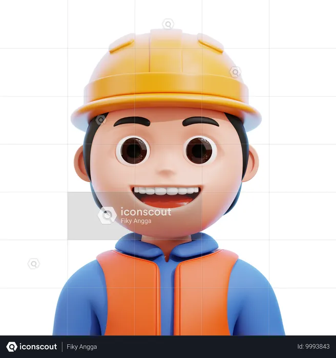 Avatar de trabajador  3D Icon