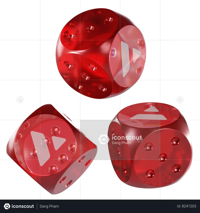 Criptografia de dados de vidro avax  3D Icon