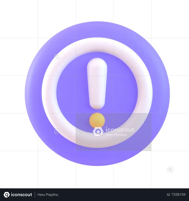 Avertissement  3D Icon