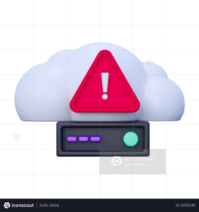 Avertissement de nuage  3D Icon