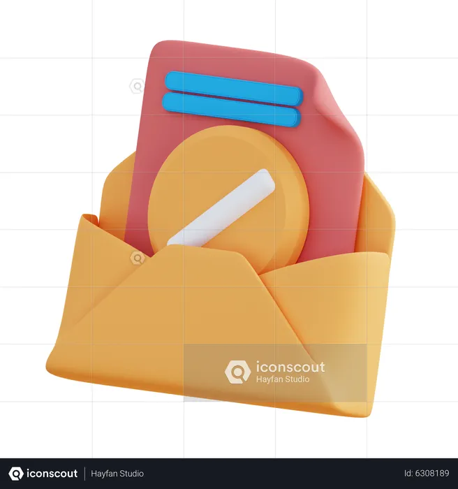 Email d'avertissement  3D Icon