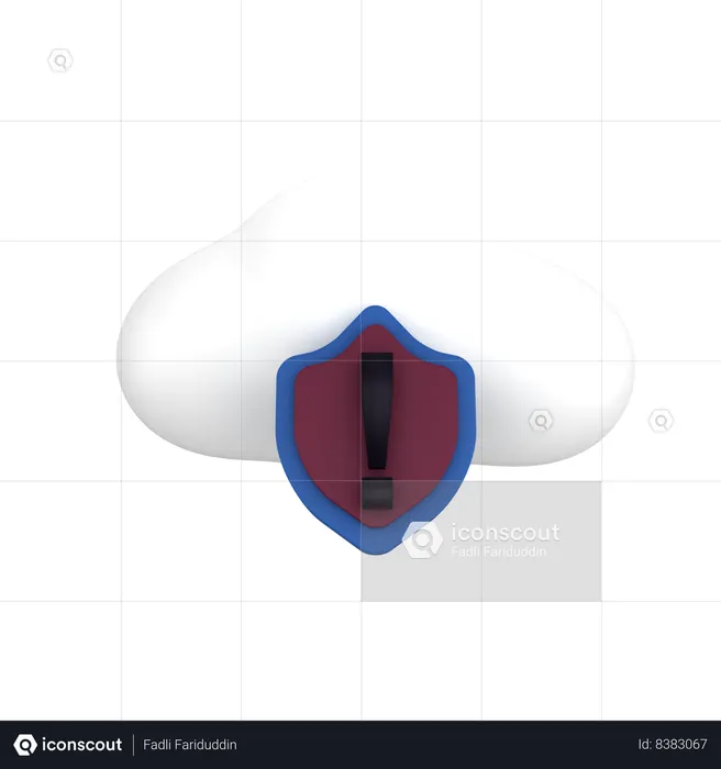 Avertissement de nuage  3D Icon