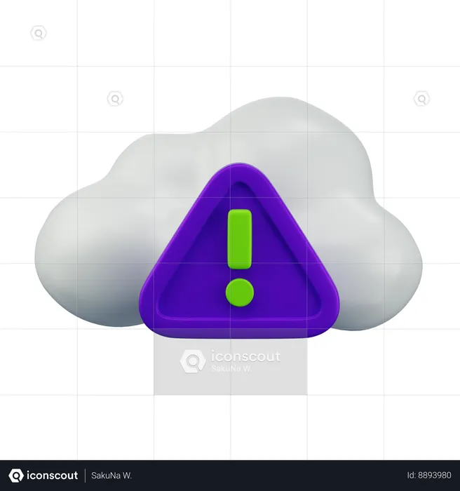 Avertissement de nuage  3D Icon