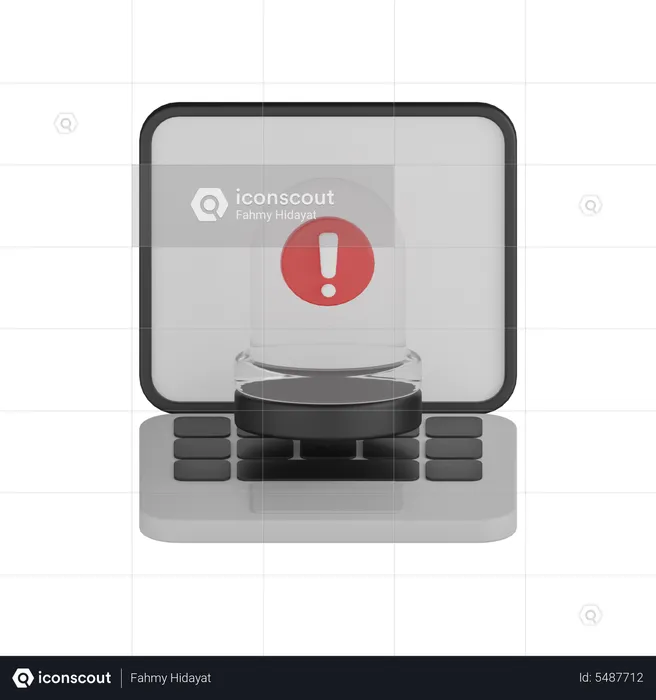 Avertissement informatique  3D Icon