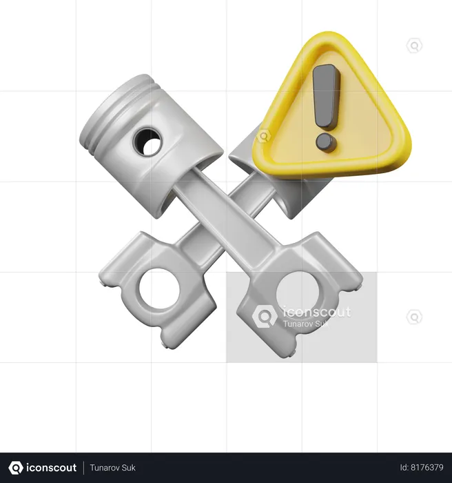 Avertissement de piston  3D Icon