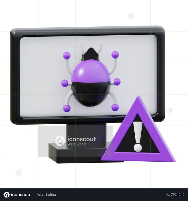 Avertissement de virus  3D Icon