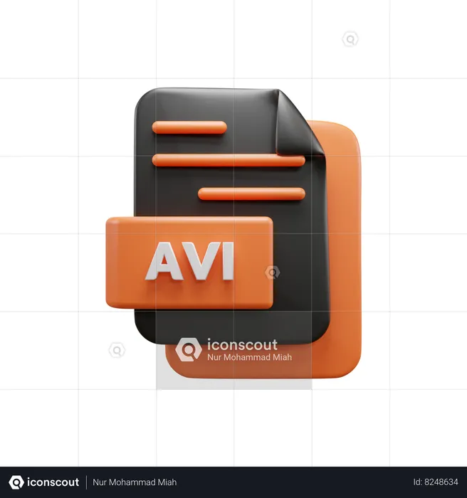 AVI-Datei  3D Icon