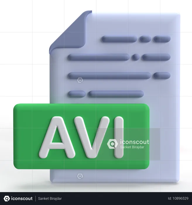 AVI-Datei  3D Icon