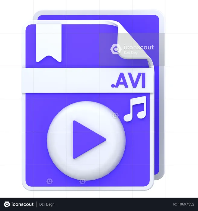 Avi file  3D Icon