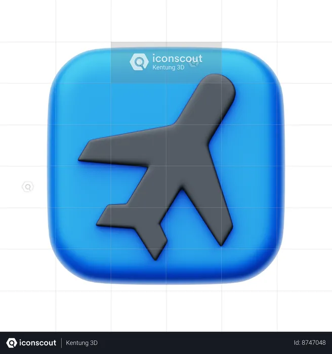 Avião  3D Icon