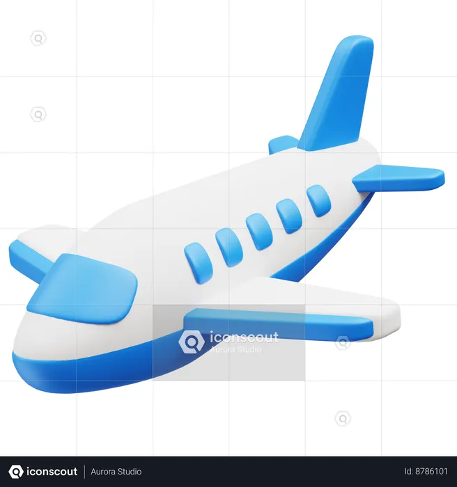 Avião  3D Icon