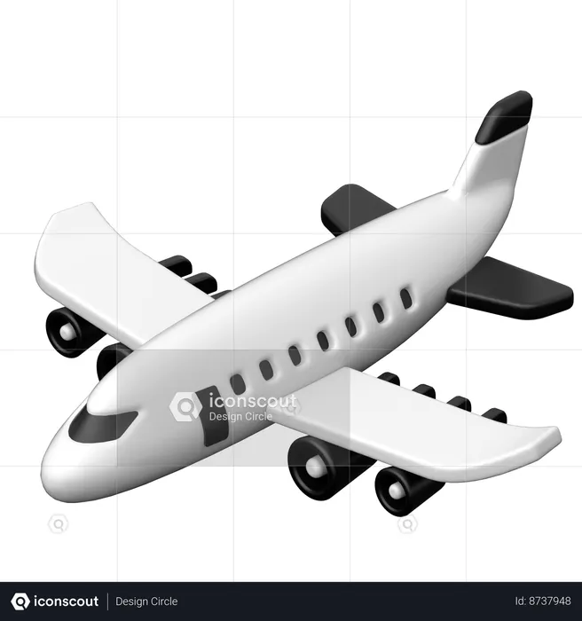 Avião  3D Icon