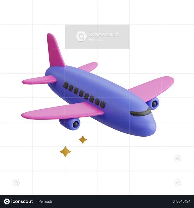 Avião  3D Icon