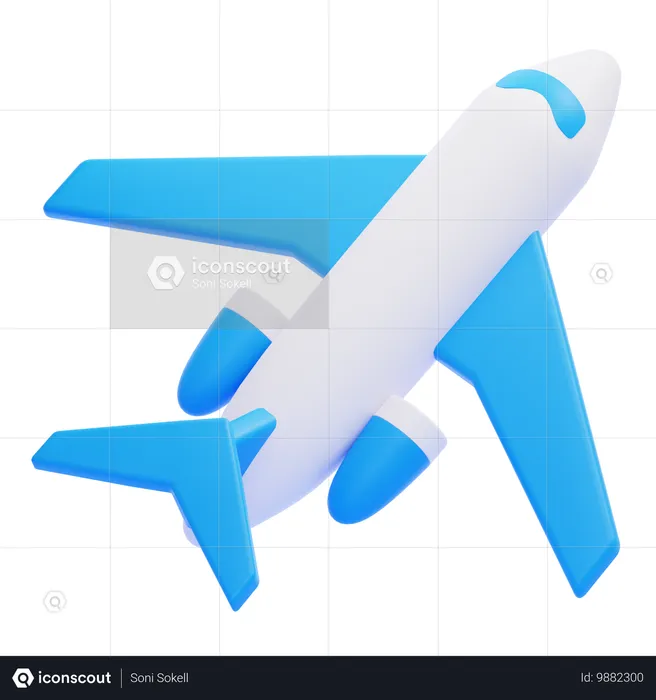 Avião  3D Icon