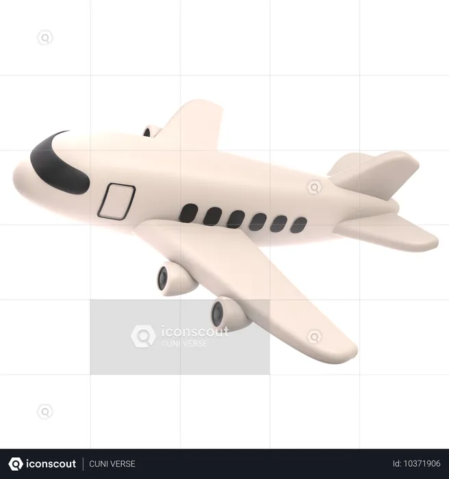 Avião  3D Icon