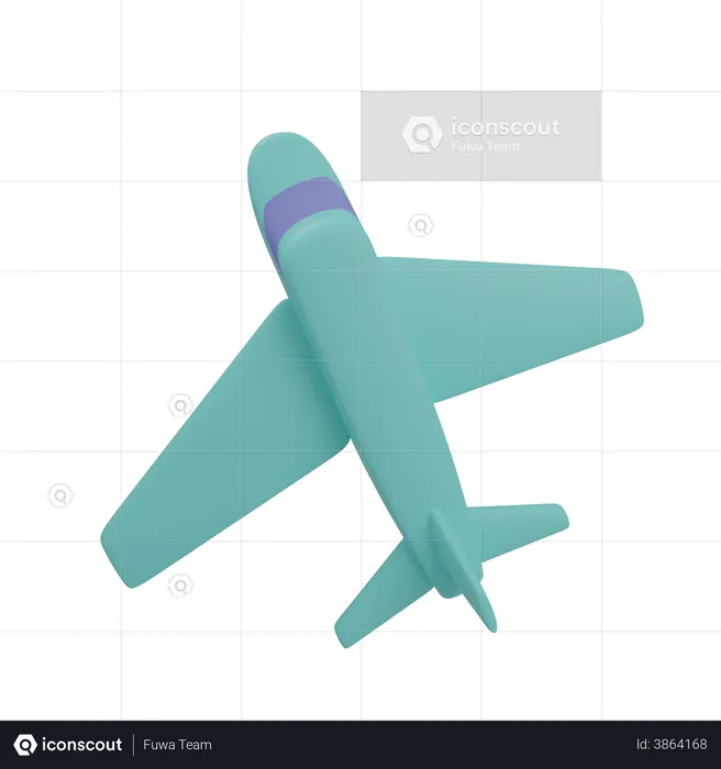 Avião  3D Illustration