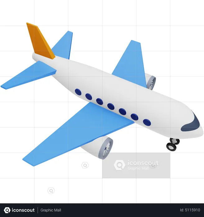 Avião  3D Icon