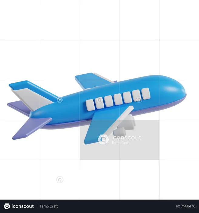 Avião  3D Icon