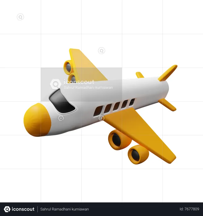 Avião  3D Icon