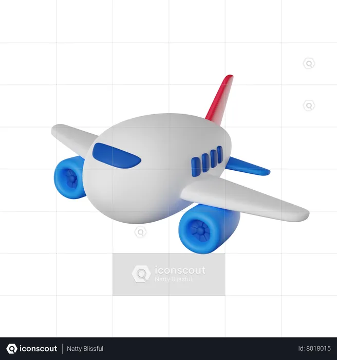 Avião  3D Icon