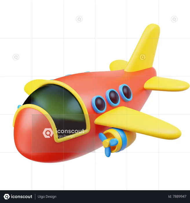 Brinquedo de avião  3D Icon