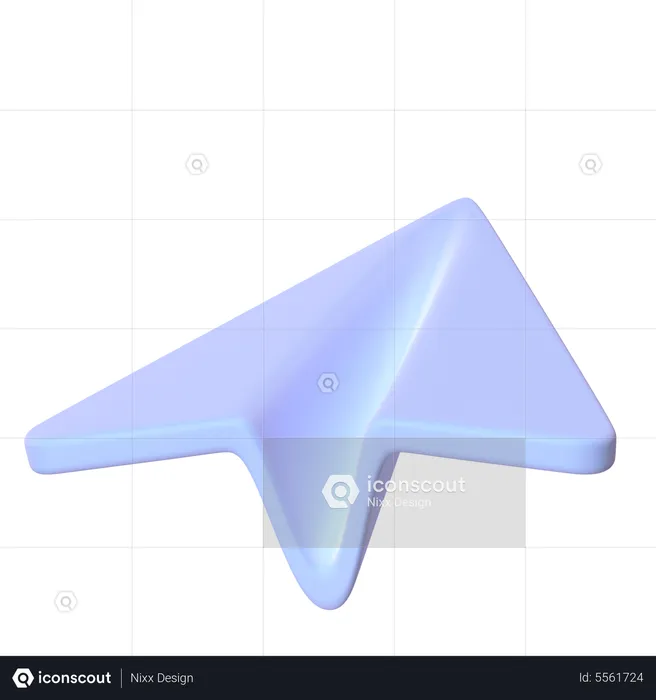 Avião de papel  3D Icon