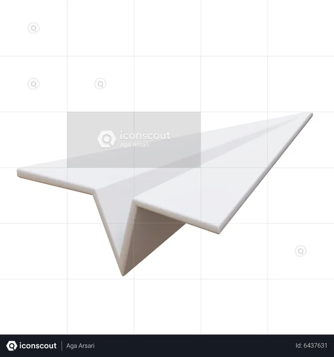 Avião de papel  3D Icon