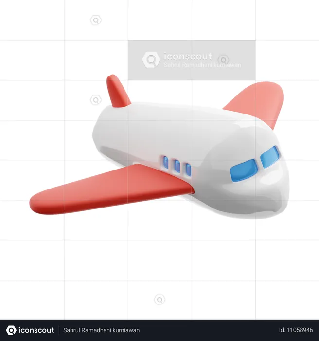 Avión  3D Icon