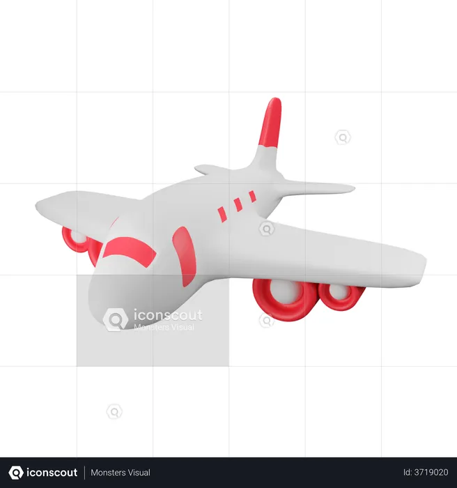 Avión  3D Icon