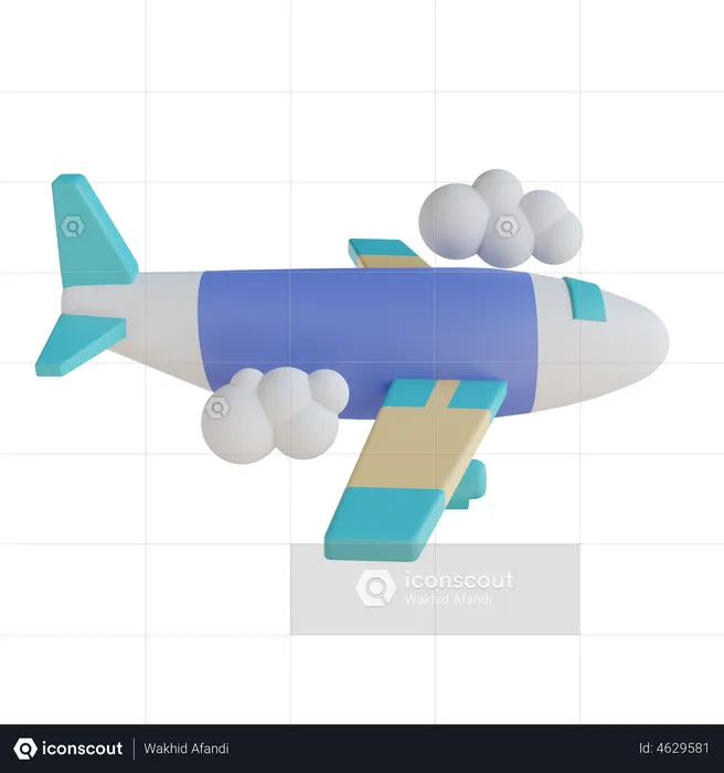 Avion  3D Illustration