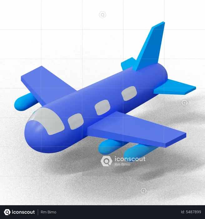 Avión  3D Icon